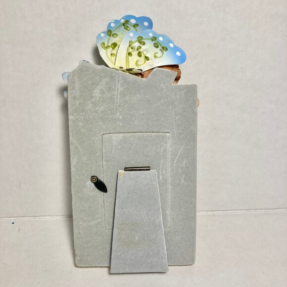 Vintage Elizabeth Andrews Angel Flower Resin Photo Picture Frame Ladybug Dove - Picture 3 of 10